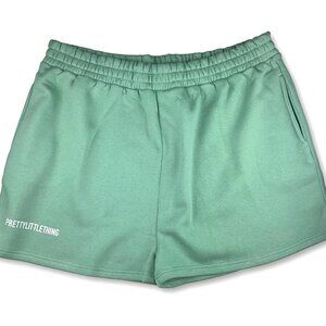 Pretty Little Thing Green Sweat Shorts Plus Size 18